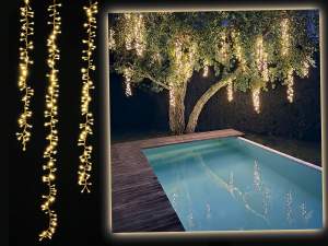 Ingrosso cascata luci led giardino esterno