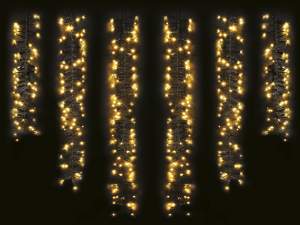 Grossista luci 6 fili 480 led bianco caldo
