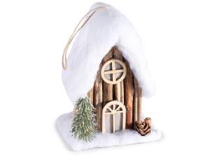 ingrosso villaggio natale casa legno neve