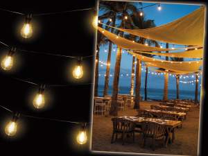 Ingrosso catena luci led giardino esterno