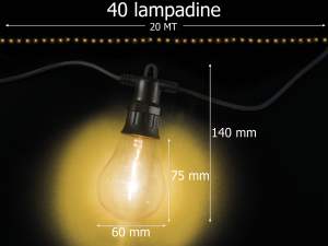 Ingrosso catena luci led giardino esterno