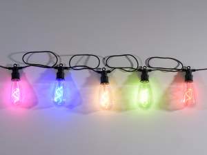 Ingrosso filo luci lampadine colorate giardino