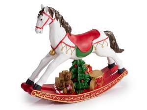 ingrosso cavallo a dondolo vetrina natale