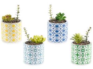 wholesale majolica vase artificial plant