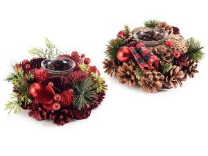 mayorista centros de mesa coronas navideñas