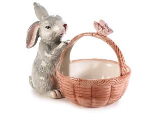 wholesale ceramic Easter basket
