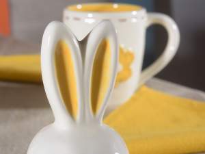 Ceramic bunny Easter bells