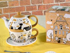 wholesale teapot cup cat gift box set