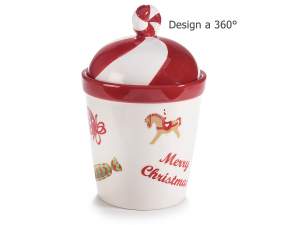 wholesale ceramic food jar christmas