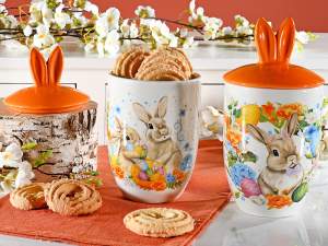 wholesale easter bunny cookie container