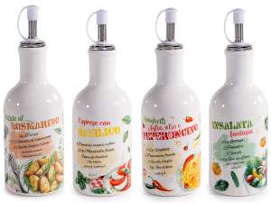 wholesale ceramic oil bottle with cap