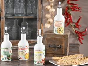 wholesale ceramic oil bottle with cap