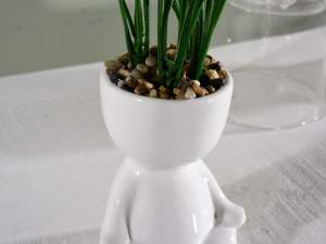 wholesale vase man head grass hair