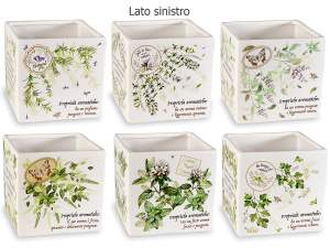 Wholesaler ceramic vase written Herbs