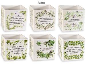 Wholesaler ceramic vase written Herbs