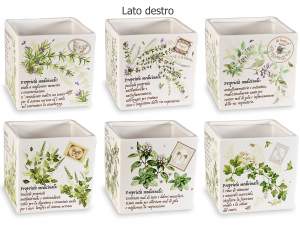 Wholesaler ceramic vase written Herbs