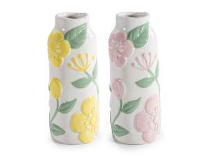 wholesale ceramic relief flower vase