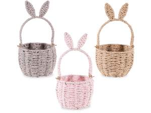 cesta de pascua al por mayor orejas de conejo