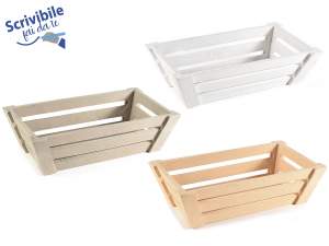 Grossisti cestini cassette legno colorato