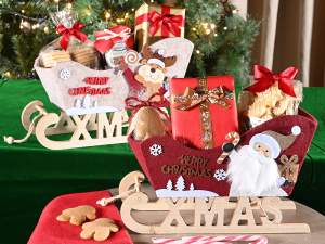 ingrosso cestino natale slitta