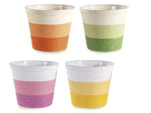 ingrosso cestino carta colorata vaso