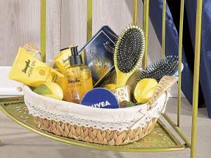 ingrosso cestino legno stoffa rivestita