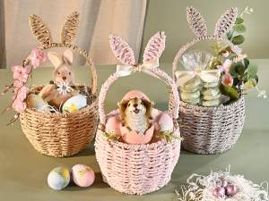 ingrosso cestino pasqua orecchie coniglio