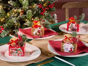 ingrosso cestini cassette di natale in legno