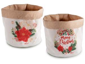 ingrosso cestino a vaso stella di natale