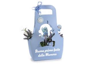 Ingrosso cestini porta fiori nascita maschio mamma