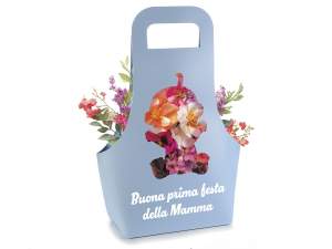Ingrosso cestini porta fiori nascita maschio mamma