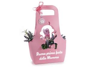 Ingrosso cestini porta fiori nascita femmina mamma