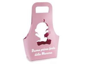 Ingrosso cestini porta fiori nascita femmina mamma