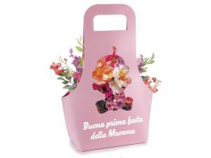 Ingrosso cestini porta fiori nascita femmina mamma