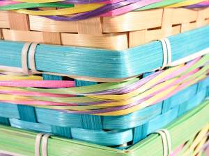 ingrosso cestini bambu colorati
