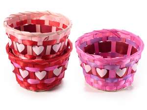 Ingrosso cestini decoro cuore