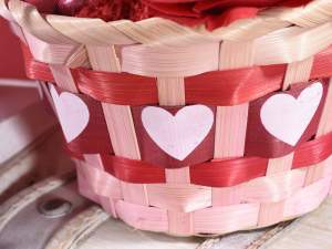 Ingrosso cestini decoro cuore