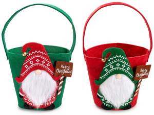 Ingrosso cestino panno Babbo Natale