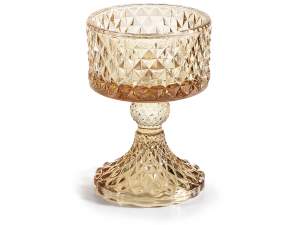 wholesale glass chalice candle holder