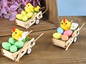 Vente en gros chariot à œufs de poussin de Pâques