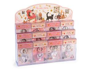 wholesale cat heart keychain