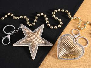 ingrosso porta chiave charm strass cuore stella