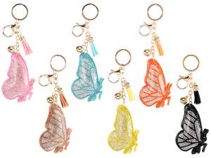 wholesaler butterfly tassel keychain