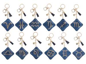 wholesale zodiac sign keychains