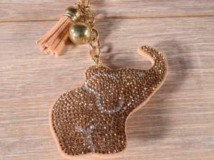 Ingrosso portachiave elefante strass