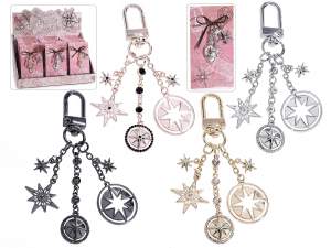 Ingrosso charm portachiavi rosa dei venti