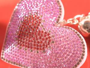 ingrosso cuore portachiavi strass