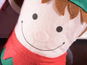 gros bas de Noël cadeaux elfe du Père Noël