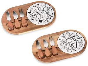 Wholesale cheese set with knives