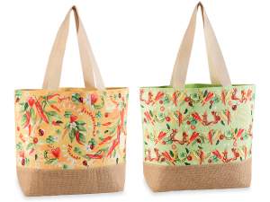 Canvas and jute bag with 